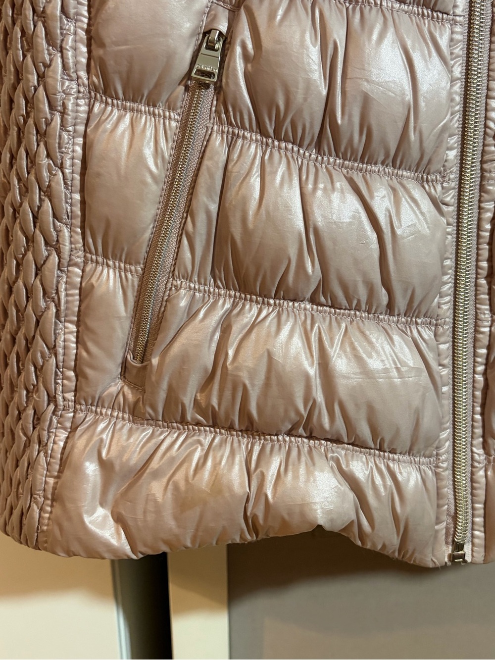 Calvin Klein Women’s Quilted Puffer Down Vest - Dusty Pink - Picture 2 of 8